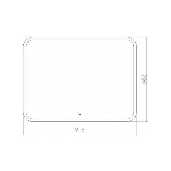 Зеркало Azario Стив Led 91 см (с подсветкой и сенсорным выключателем) - фото 8