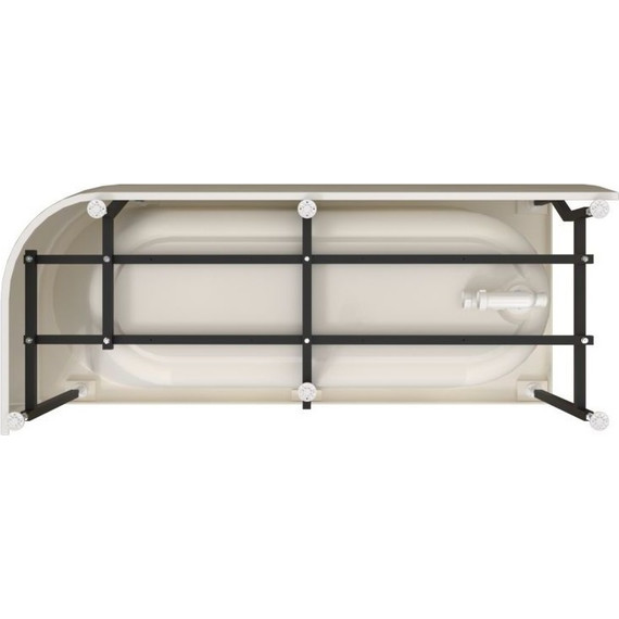 Ванна акриловая Радомир Вальс 3/4 170x70x63 см R (в комплекте каркас и сифон) - фото 4