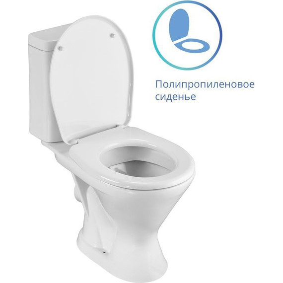 Унитаз-компакт Santeri Грация 1.P210.3.S00.00B.F с крышкой полипропилен - фото 3