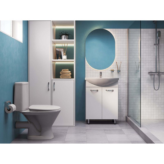 Унитаз-компакт Santeri Грация 1.P210.3.S00.00B.F с крышкой полипропилен - фото 9