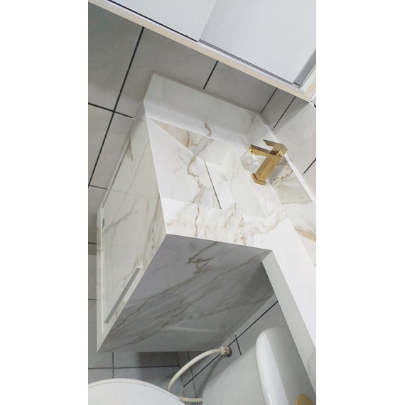 Дизайнерская раковина из керамогранита 120х60 см (вариант 2) цвет индивидуальный - фото 2