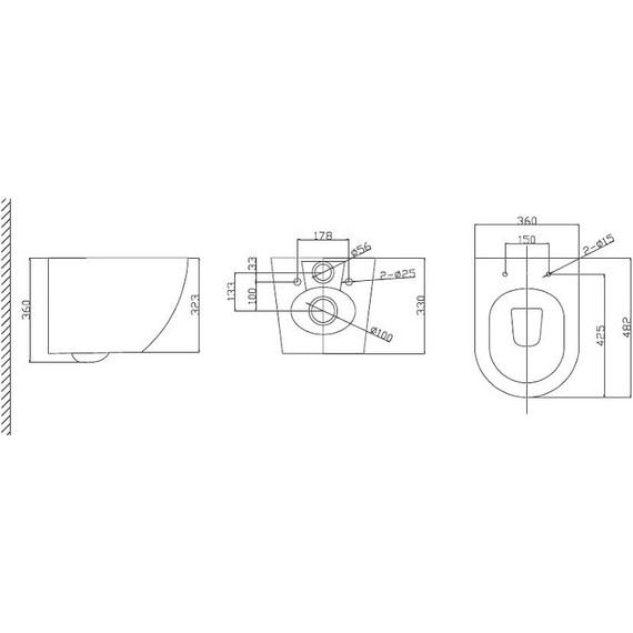 Инсталляция с подвесным унитазом комплект: Ideal Standard Prosys Frame 120 M R020467 с подвесным безободковым унитазом Taliente Amato AM25010 сиденье микролифт, крепление - фото 9