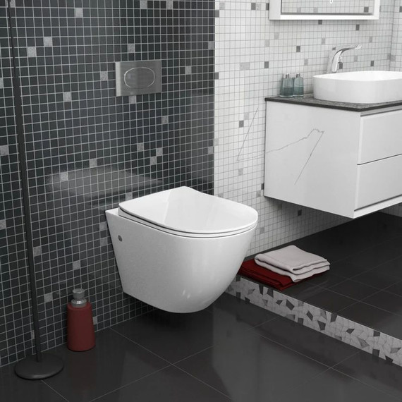 Унитаз подвесной безободковый Grossman GR-4411S с крышкой микролифт, Цвет производителя: белый - фото 2