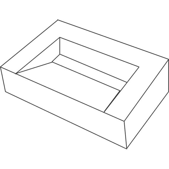 Дизайнерская раковина из керамогранита 80х60 см (вариант 2) цвет индивидуальный - фото 5