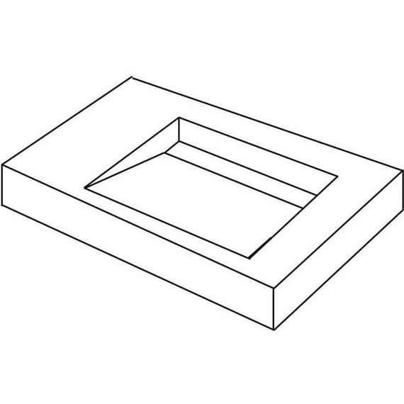 Дизайнерская раковина из керамогранита 120х60 см, цвет индивидуальный - фото 11