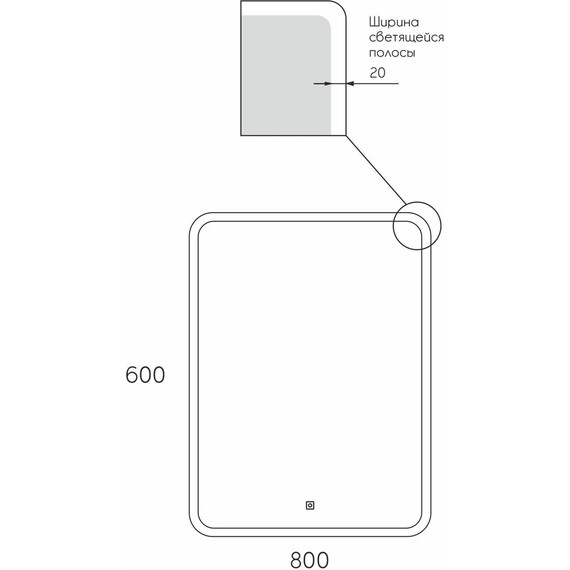 Комплект мебели Mirsant Soho Quadro 60 см (тумба + зеркало) - фото 13