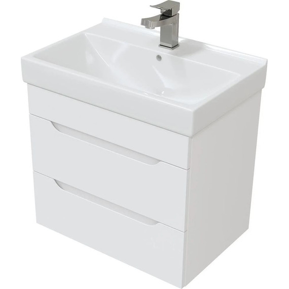 Комплект мебели Mirsant Soho Quadro 60 см (тумба + зеркало + пенал) - фото 3