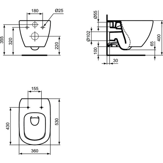 Инсталляция с подвесным унитазом комплект: Ideal Standard Prosys Frame 120 M R020467 с подвесным безободковый унитазом Ideal Standard Tesi AquaBlade T0079V1 (белый матовый) сиденье микролифт - фото, картинка 12 Инсталляция с подвесным унитазом комплект: Ideal Standard Prosys Frame 120 M R020467 с подвесным безободковый унитазом Ideal Standard Tesi AquaBlade T0079V1 (белый матовый) сиденье микролифт - фото 12