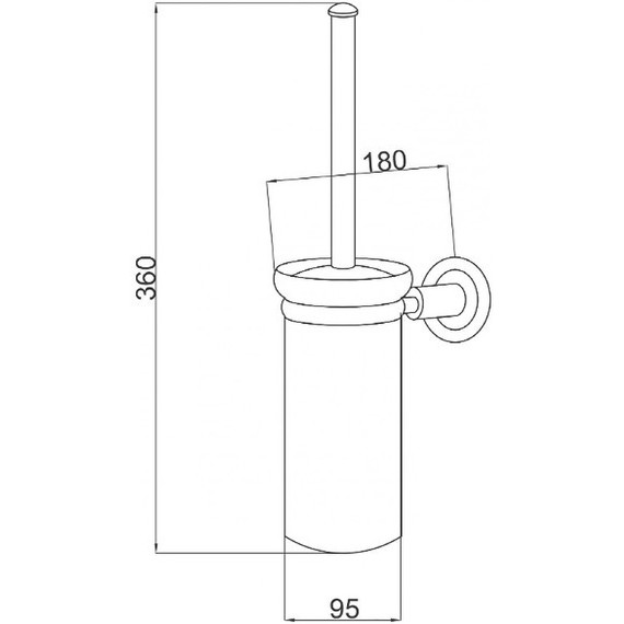 Ёршик для унитаза Boheme Murano 10913-R-G, золото - фото 5