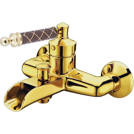 Смеситель для ванны Boheme Vogue 213-MR-CH, gold murano - фото 