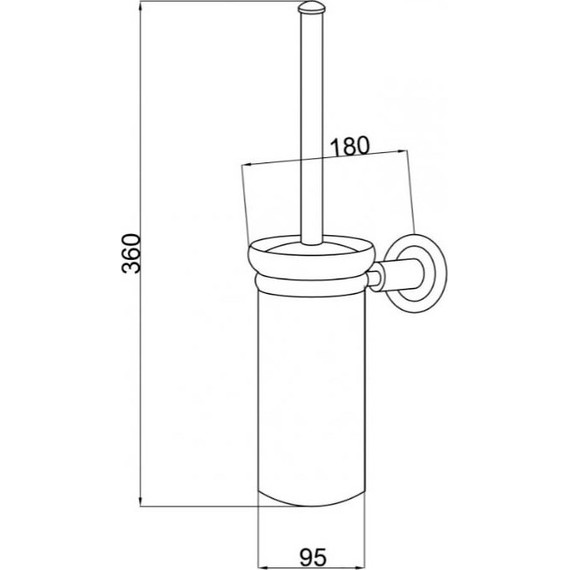 Ёршик для унитаза Boheme Murano 10913-V-G, золото - фото 2