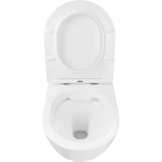 Инсталляция с подвесным унитазом комплект: Grohe Rapid SL 38772001 с подвесным безободковым унитазом Azario Grado AZ-0046 SP сиденье микролифт, крепление, кнопка смыва хром, Цвет производителя: хром - фото 7