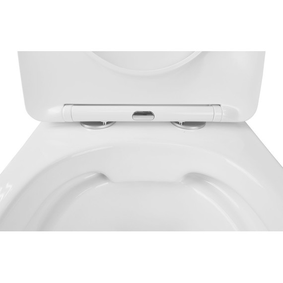 Инсталляция с подвесным унитазом комплект: Grohe Rapid SL 38772001 с подвесным безободковым унитазом Azario Grado AZ-0046 SP сиденье микролифт, крепление, кнопка смыва хром, Цвет производителя: хром - фото 8