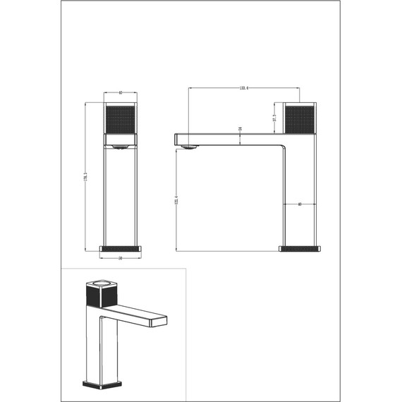 Смеситель для раковины Boheme Quad 159-SGM, shine gun metal - фото 13
