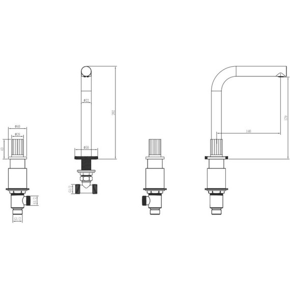 Смеситель для раковины Boheme Aura 152-B-A, чёрный, Цвет производителя: чёрный - фото 19