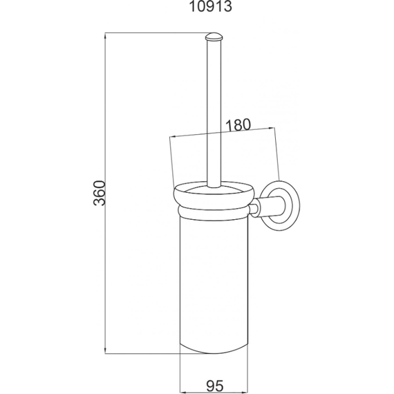 Ёршик для унитаза Boheme Murano 10913-GR-CR, chrome - фото 4