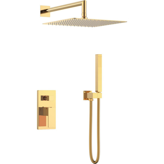 Верхний душ Boheme Qubic 300x300 мм 421-G, gold - фото 2