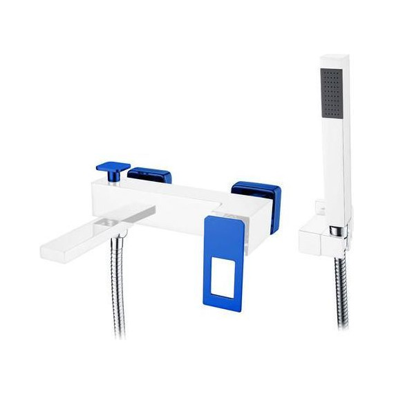 Смеситель для ванны Boheme Q 143-CRBlue, chrome blue - фото 