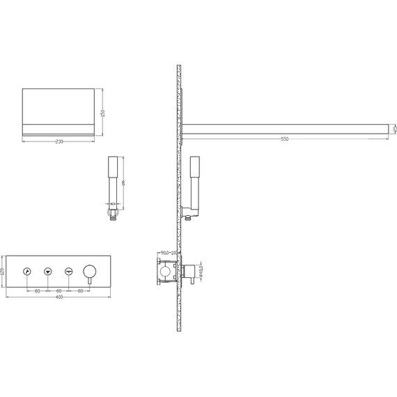 Душевая система для душа Boheme Fusion 130-MG, золото - фото 2