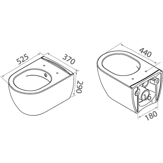 Унитаз-биде подвесной безободковый Boheme Bianca 963-SET-2-W с крышкой микролифт - фото 4
