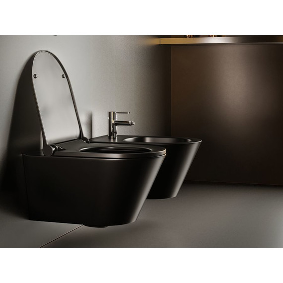 Биде подвесное Boheme Avva 974-B, чёрный матовый - фото 2