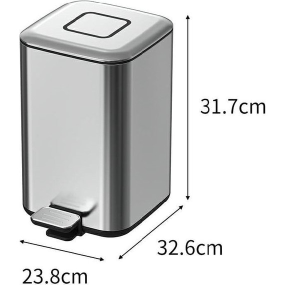 Ведро для мусора с педалью Boheme Q 10948-B, чёрный матовый - фото 2