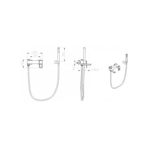 Смеситель для ванны Boheme Q 143-WG.2, белый - фото 2