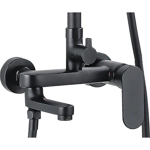 Душевая стойка Azario Arizona AZ-20BS, черный, Цвет производителя: чёрный - фото, картинка 6 Душевая стойка Azario Arizona AZ-20BS, черный, Цвет производителя: чёрный - фото 6