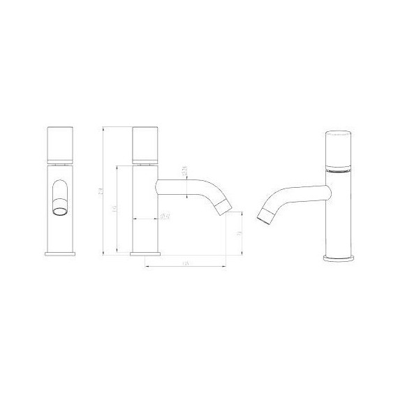 Смеситель для раковины Boheme Stick 121-GB, чёрный - фото 4