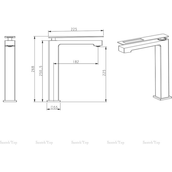 Смеситель для раковины высокий Boheme Q 142-WCR.2, белый - фото 2