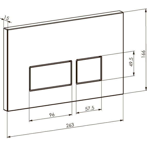 Кнопка смыва Boheme 664-B, чёрный матовый - фото 2