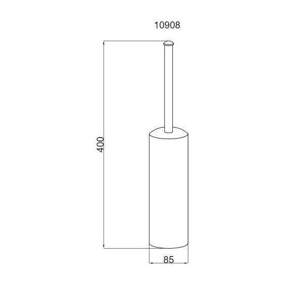 Ёршик для унитаза Boheme Murano Crome 10908-C, chrome, Цвет производителя: chrome - фото 2
