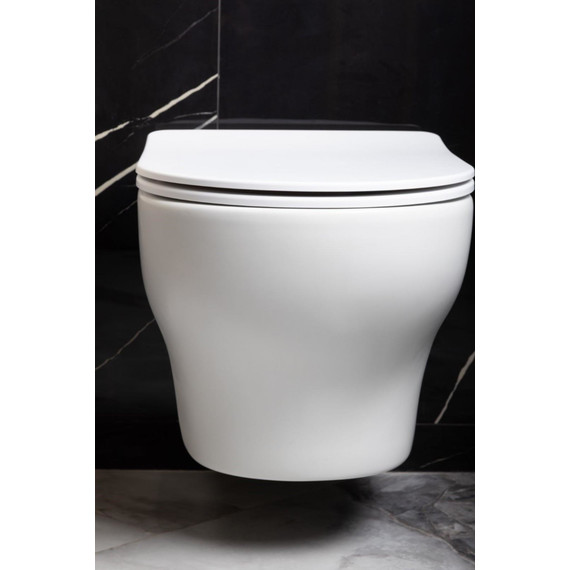 Унитаз подвесной Boheme Fiore  978-SET-MW с крышкой микролифт - фото 3