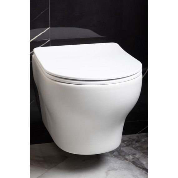 Унитаз подвесной Boheme Fiore  978-SET-MW с крышкой микролифт - фото 4