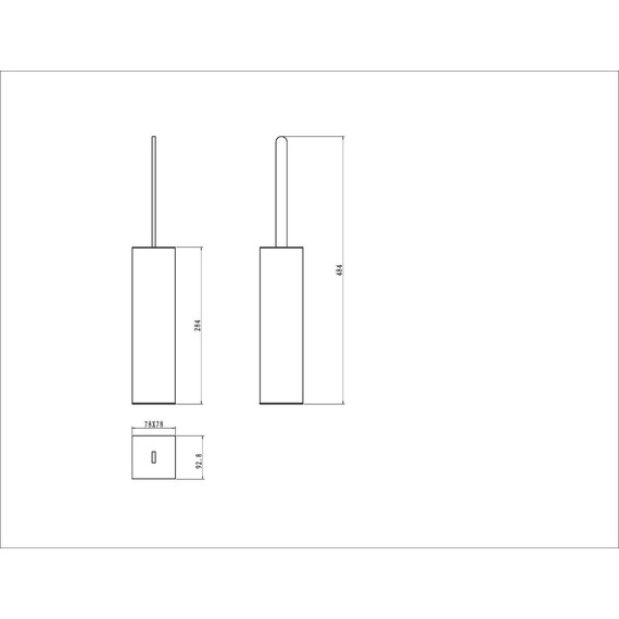 Ёршик для унитаза Boheme 10949-B-G, золото/чёрный - фото 2