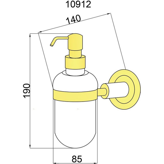 Дозатор для жидкого мыла Boheme Murano Crome 10912-W-CR, chrome - фото 2
