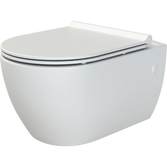 Унитаз-биде подвесной безободковый Boheme Bianca 963-SET-2-W с крышкой микролифт - фото 2