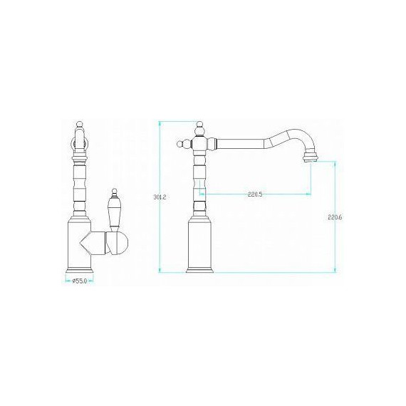 Смеситель для кухни Boheme Tradizionale Cromo 103-CRST, chrome - фото 2