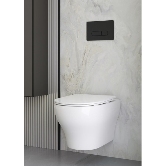 Унитаз подвесной безободковый Boheme Fiore 978-SET-W с крышкой микролифт, Цвет производителя: белый - фото 6