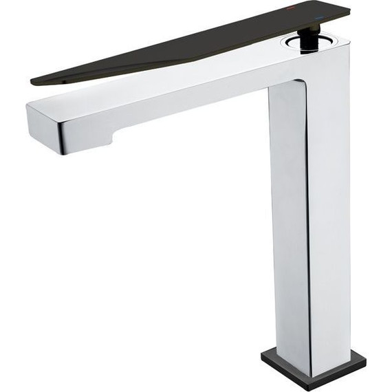 Смеситель для раковины высокий Boheme Q 142-CRB.2, black chrome - фото 