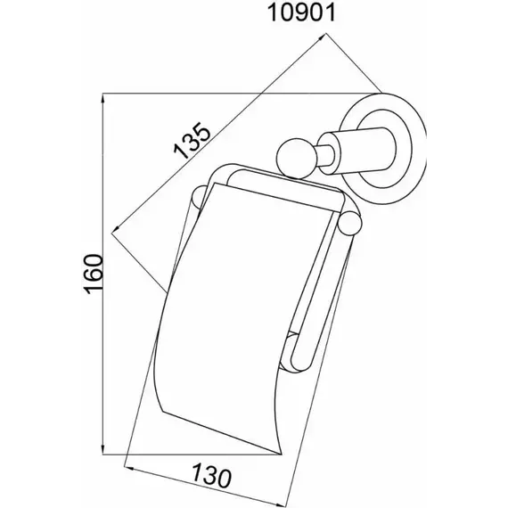 Держатель для туалетной бумаги Boheme Murano Gold 10901-B-G, золото/чёрный - фото 2