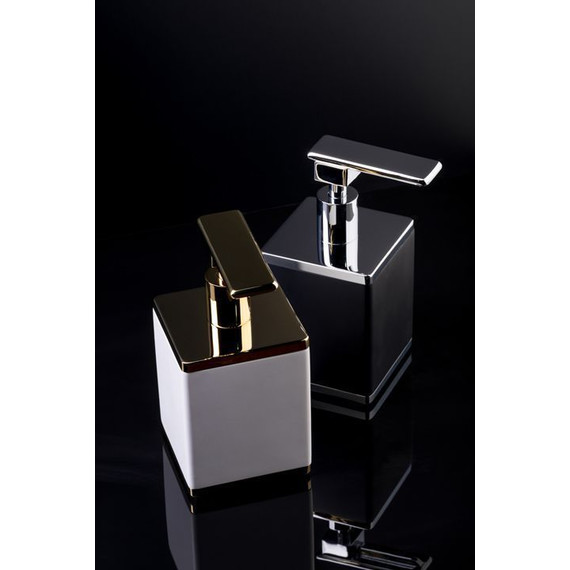 Дозатор для жидкого мыла Boheme 10969-W-G, white gold - фото 4