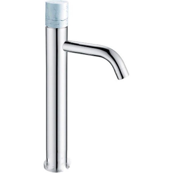 Смеситель для раковины высокий Boheme Stick 122-CR-MR-W, white chrome - фото 