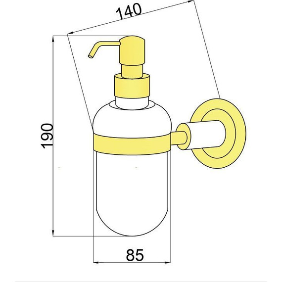 Дозатор для жидкого мыла Boheme Murano Bronze 10912-W-BR, бронза - фото 2