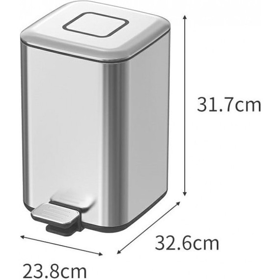 Ведро для мусора с педалью Boheme Q 10948-MG, matt gold - фото 2