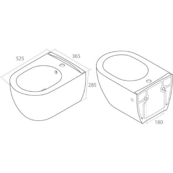 Унитаз-биде подвесной Boheme Bianca 963-2 - фото 2