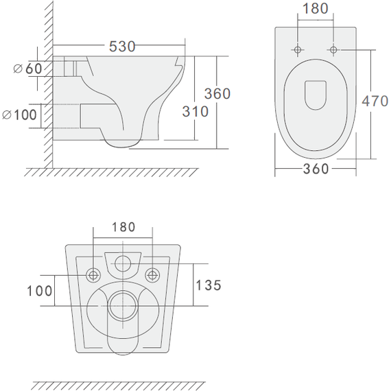 Унитаз подвесной Boheme Fiore 978-SET-B с крышкой микролифт, чёрный матовый, Цвет производителя: чёрный матовый - фото 6