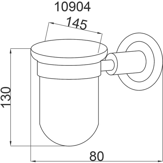 Стакан для зубных щеток Boheme Murano Gold 10904-B-G, золото/чёрный - фото 2