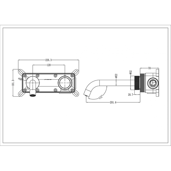 Смеситель для раковины Boheme Tech 158/2-B, чёрный - фото 2