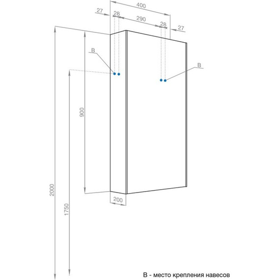 Шкаф Акватон Либерти 40 см 1A280003LYC70, дуб эльвезия - фото 7